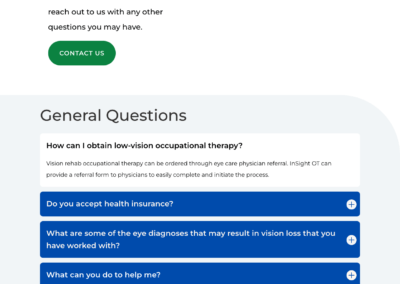 Jacksonville Website Design for Insight Occupational Therapy Services FAQ Page