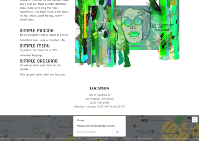 Live Basil Pizza Restaurant Website Design - Homepage