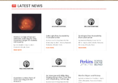 Nonprofit Website EyeSpy.org Serving the Blind and Low Vision News Page