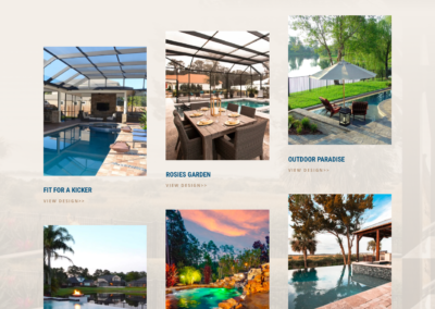 Outdoor Design Website for Amelia Outdoors Homepage
