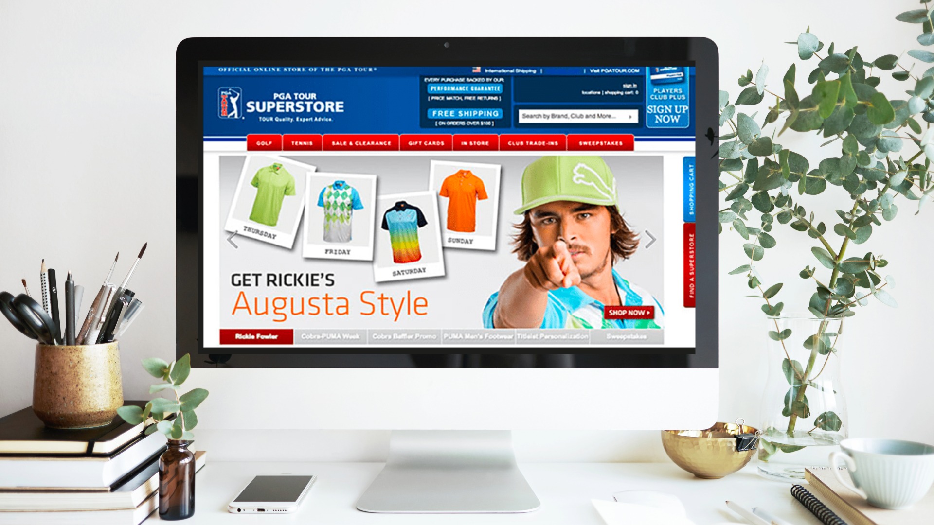 PGA TOUR Superstore Ecommerce Website Redesign Mockup Featured Image