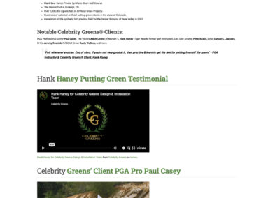 Landscapre Wwebsite Design PlushGrass Golf Page