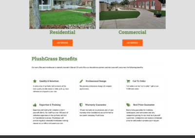 Landscapre Wwebsite Design PlushGrass Customers Page