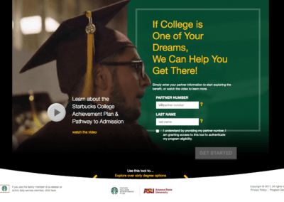 Starbucks- Video Lead Conversion Campaign Website