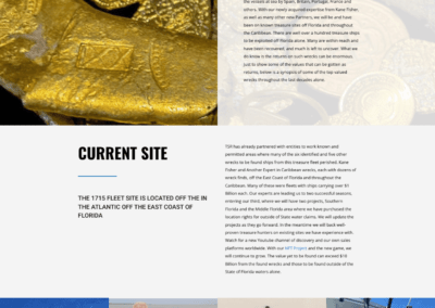 Treasure & Shipwreck Recovery Website Redesign Projects Page
