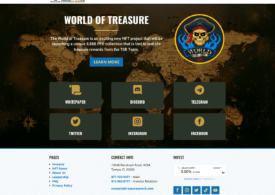 Treasure & Shipwreck Recovery Website Redesign Web3 NFT Page