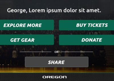 University of Oregon Women in Flirght Video Donation Campaign Mobile Mockup 1