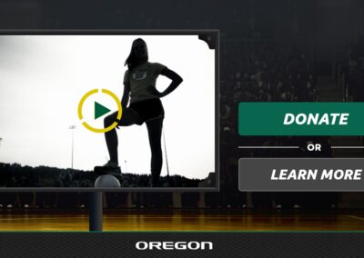 University of Oregon Women in Flirght Video Donation Campaign Mobile Mockup 2