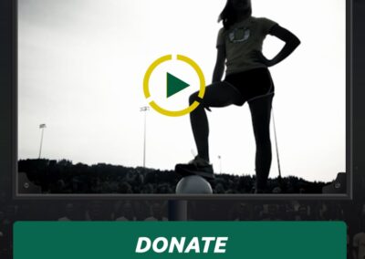 University of Oregon Women in Flirght Video Donation Campaign Mobile Mockup 3