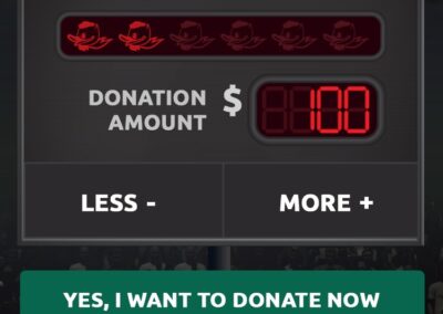 University of Oregon Women in Flirght Video Donation Campaign Mobile Mockup 4