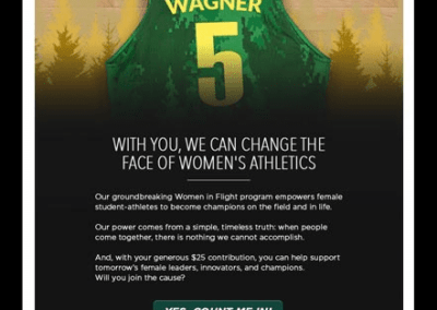 University of Oregon Women in Flirght Video Donation Campaign iPad Mockup