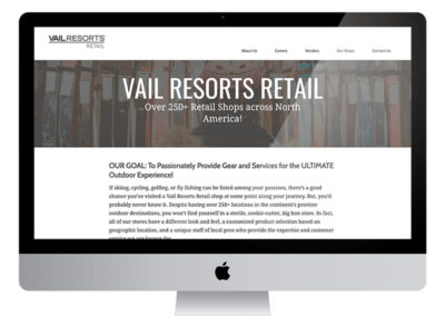 Vail Resorts Retail Digital Solution: Desktop Mockup